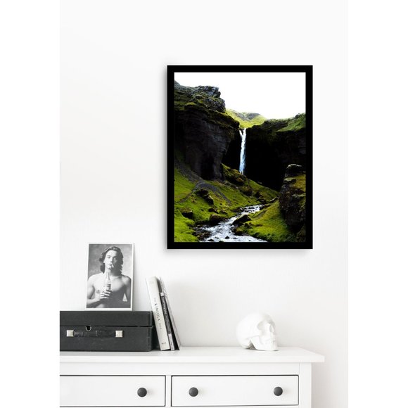 Kvernufoss In South Iceland Waterfall Wall Art Design Poster Print Decor - Picture 3 of 9